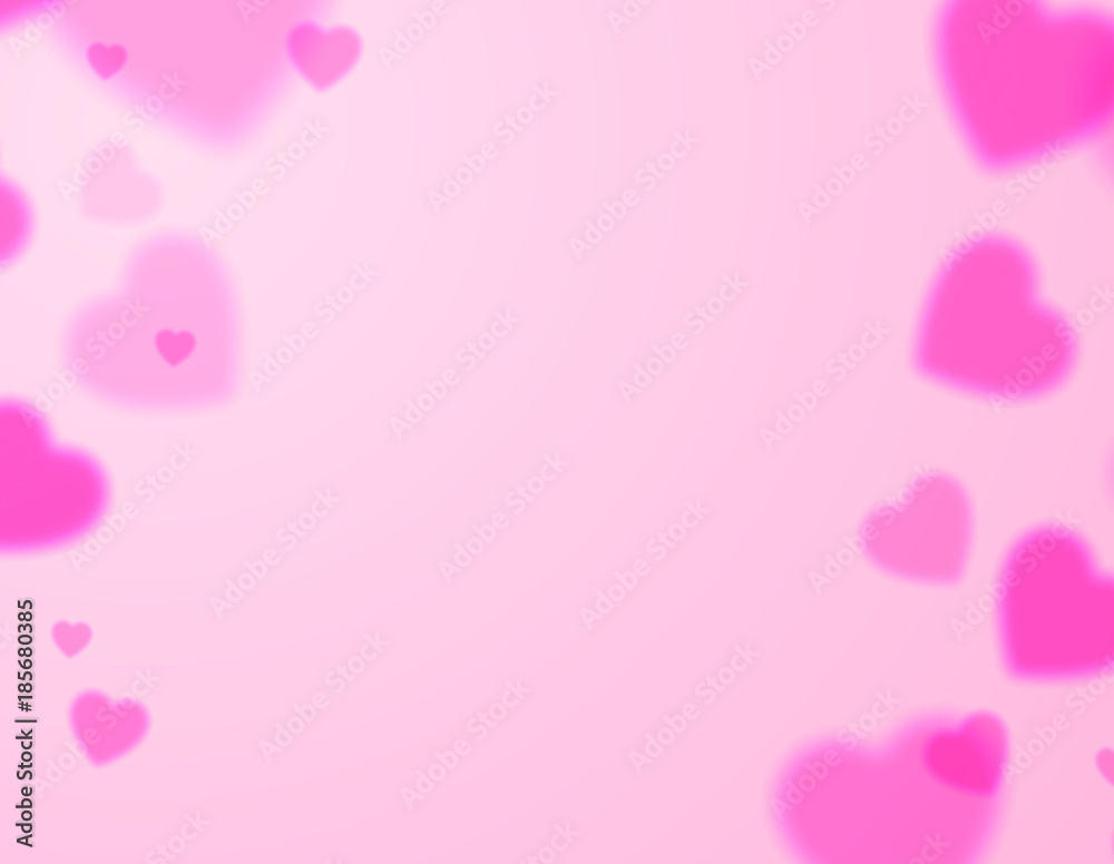 Blurred Valentines hearts