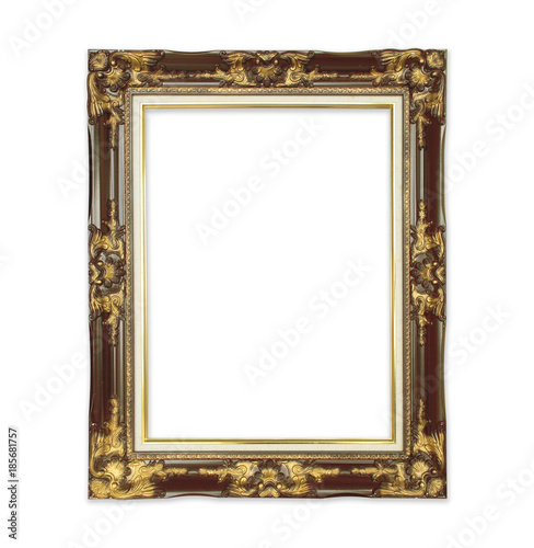 antique black frame isolated on white background