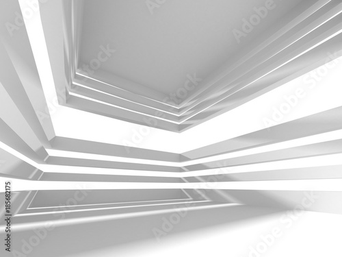 Futuristic White Architecture Design Background