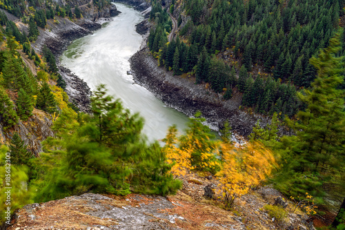Fall foliage in the Lillooet-Fraser Canyon, British Columbia, Canada