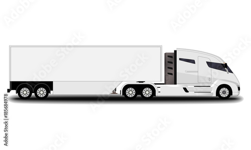 futuristic electric truck. side view