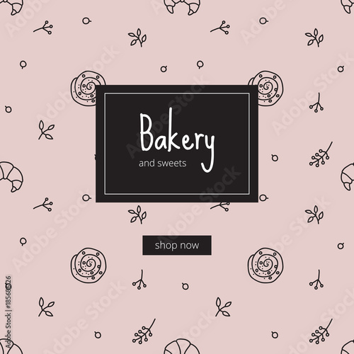 Bakery, vector seamless pattern