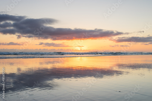 Early morning sunrise at the beach on Queensland s Gold Coast in Australia