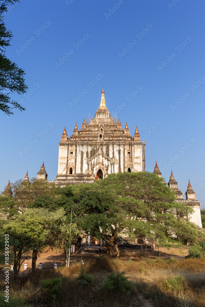 View of the ancient That Bin Nyu (Thatbinnyu) Temple in Bagan, Myanmar (Burma), on a sunny day.