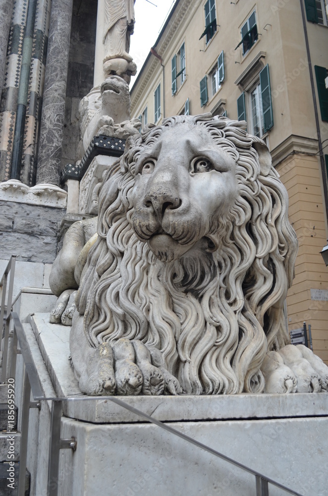 Lion Sculpture of San Lorenzo Cathedral - Genova