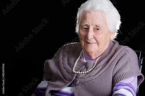 Smile elderly woman portrait
