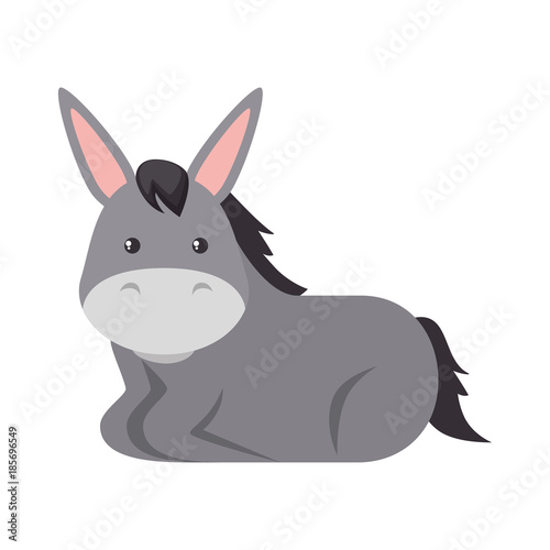 cute mule character icon vector illustration design