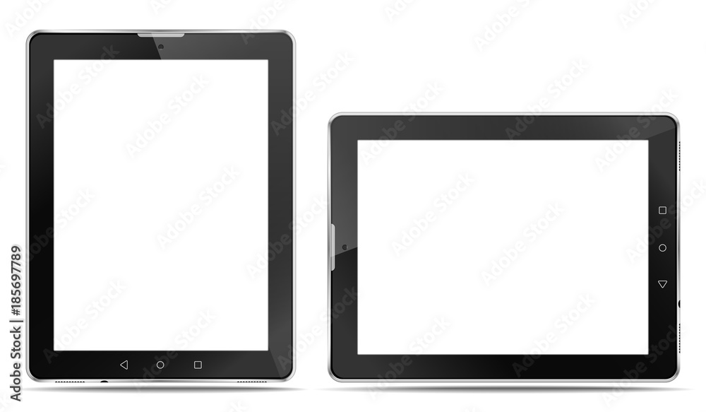 Rrealistic tablet computers with a connector for headphones and with speakers, in order to express your application Rrealistic tablet computers with a connector for headphones and with speakers, in order to express your application