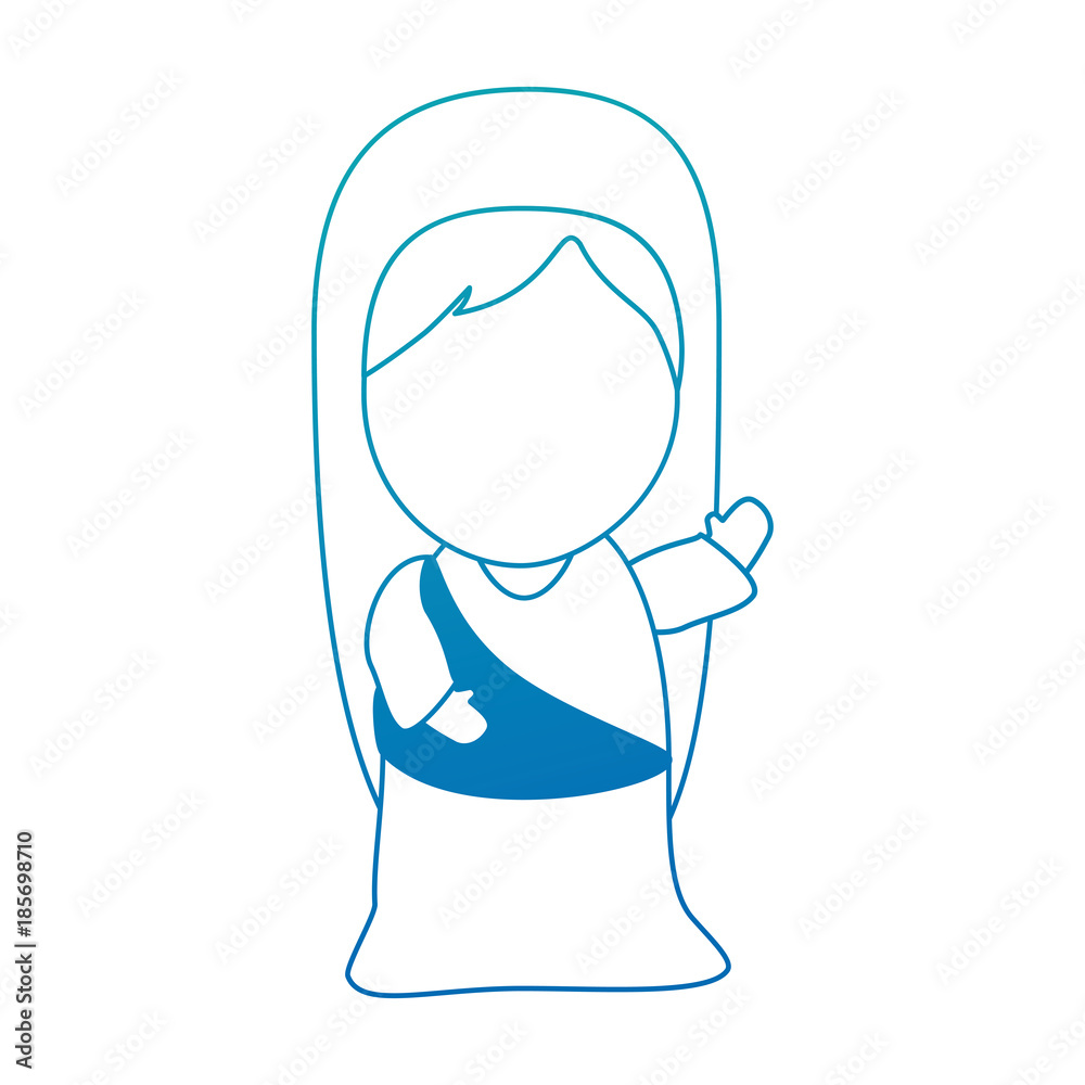 cute virgin mary character vector illustration design cute virgin mary character vector illustration design