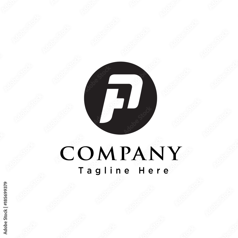 Circle letter p t business logo Circle letter p t business logo