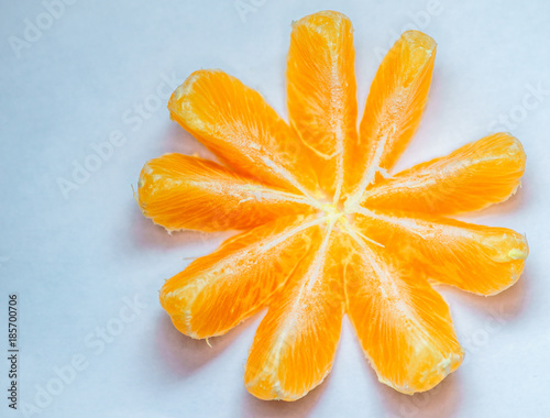 Peeled orange fruit.  It is also called sweet orange, to distinguish it from the related Citrus × aurantium, referred to as bitter orange. Lots of viber and vitamins, C, A and K, good for healthy