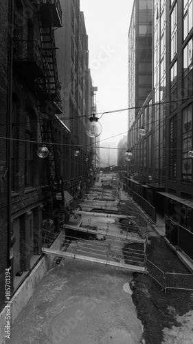 Building Alleyway - Portrait View