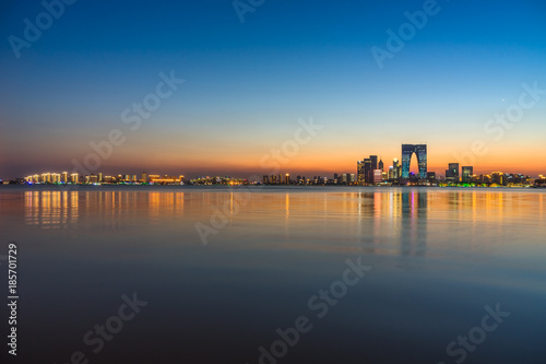 urban skyline and modern buildings, cityscape of China.