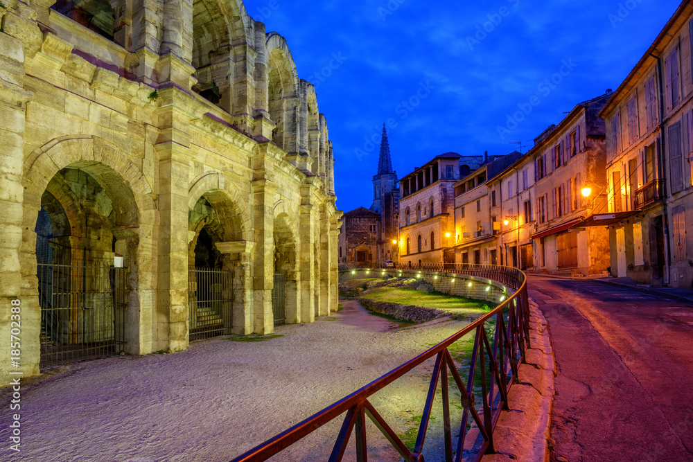 Arles Old Town and roman amphitheatre, Provence, France