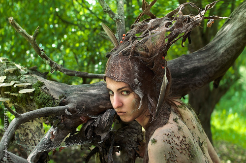 dryad in the forest