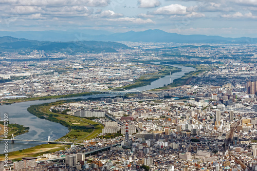 大阪平野 空撮俯瞰