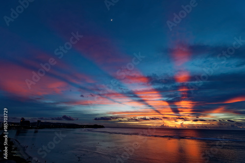 グアム　タモン湾の夕焼け