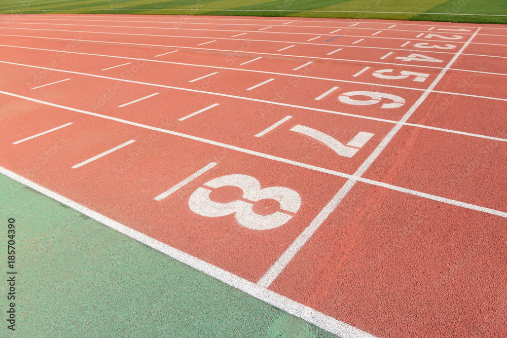 Fototapeta premium The runway the beautiful in the track and field court