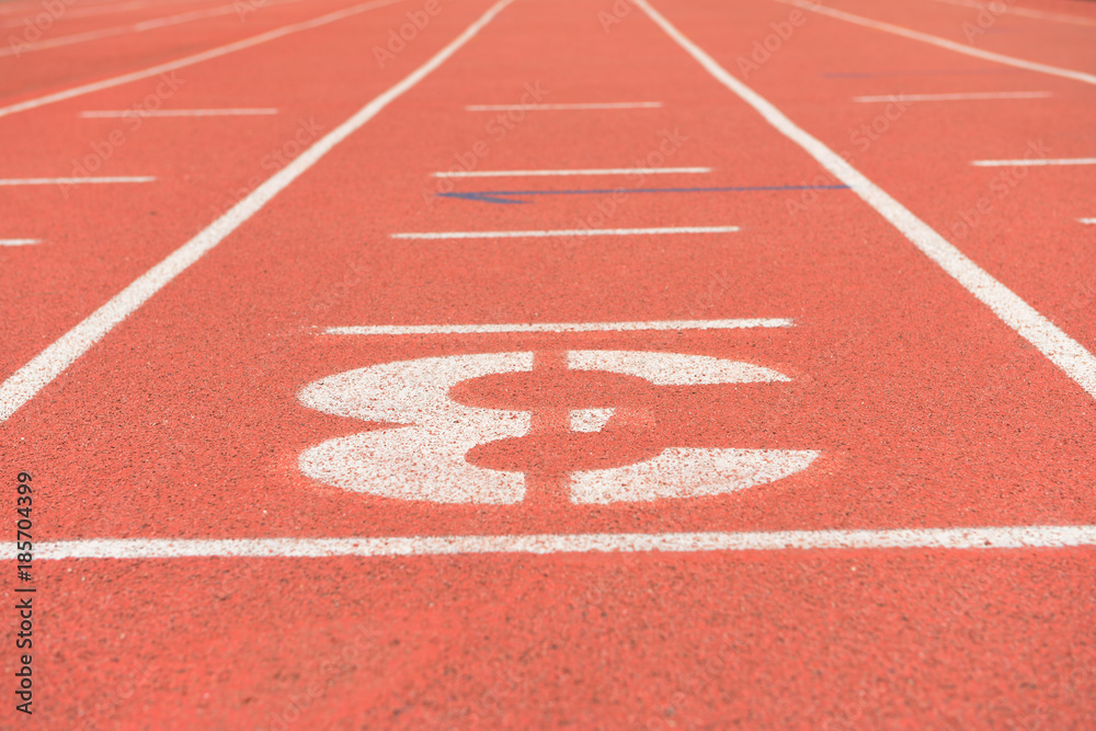 Fototapeta premium The runway the beautiful in the track and field court