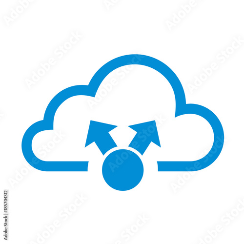 Simple Flat Minimalist Cloud Share User App Icon