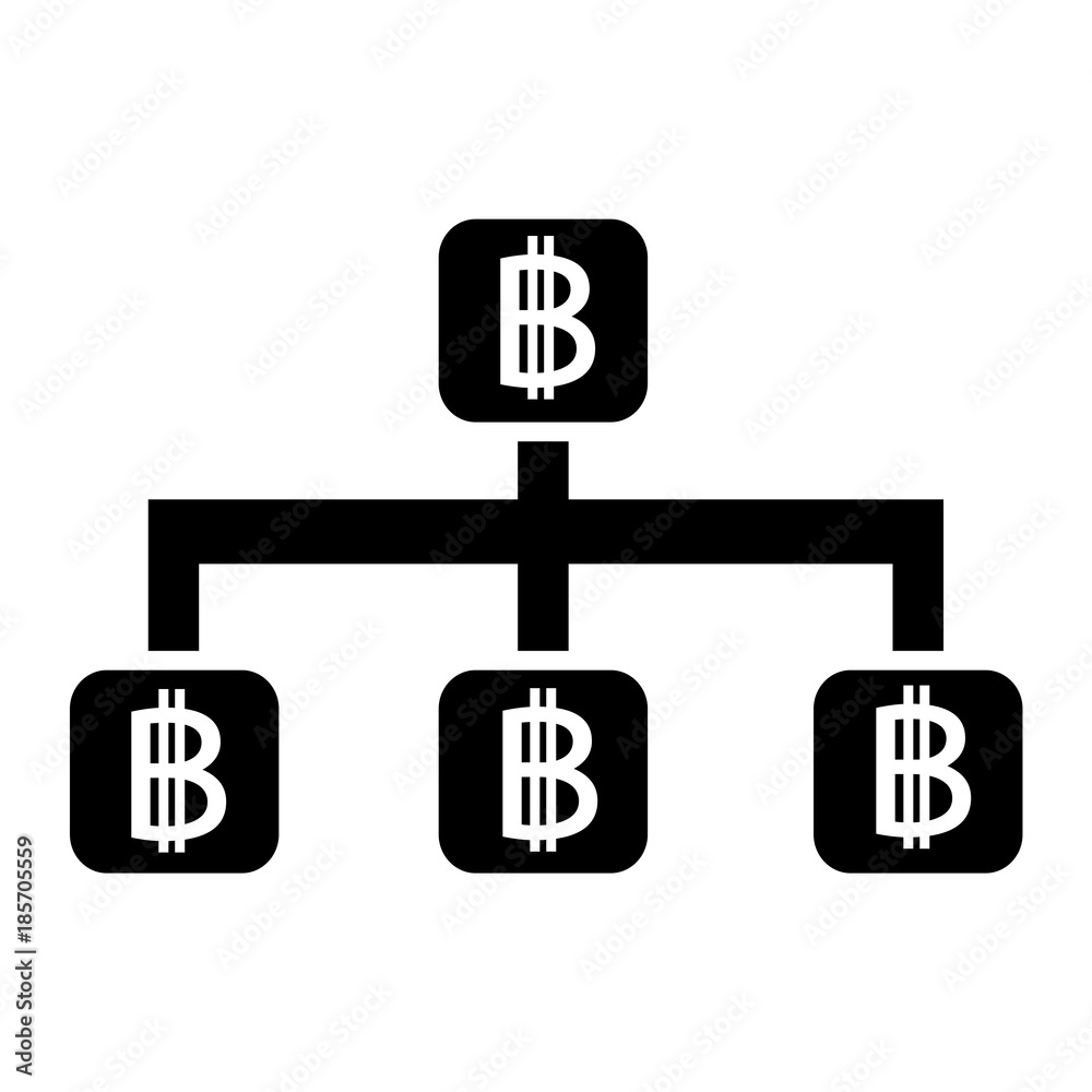 Blockchain Bitcoin Crypto currency sign icon Blockchain Bitcoin Crypto currency sign icon