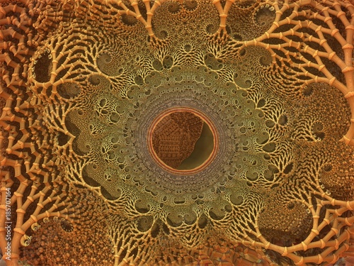 futuristic digital 3d art fractal illustration 