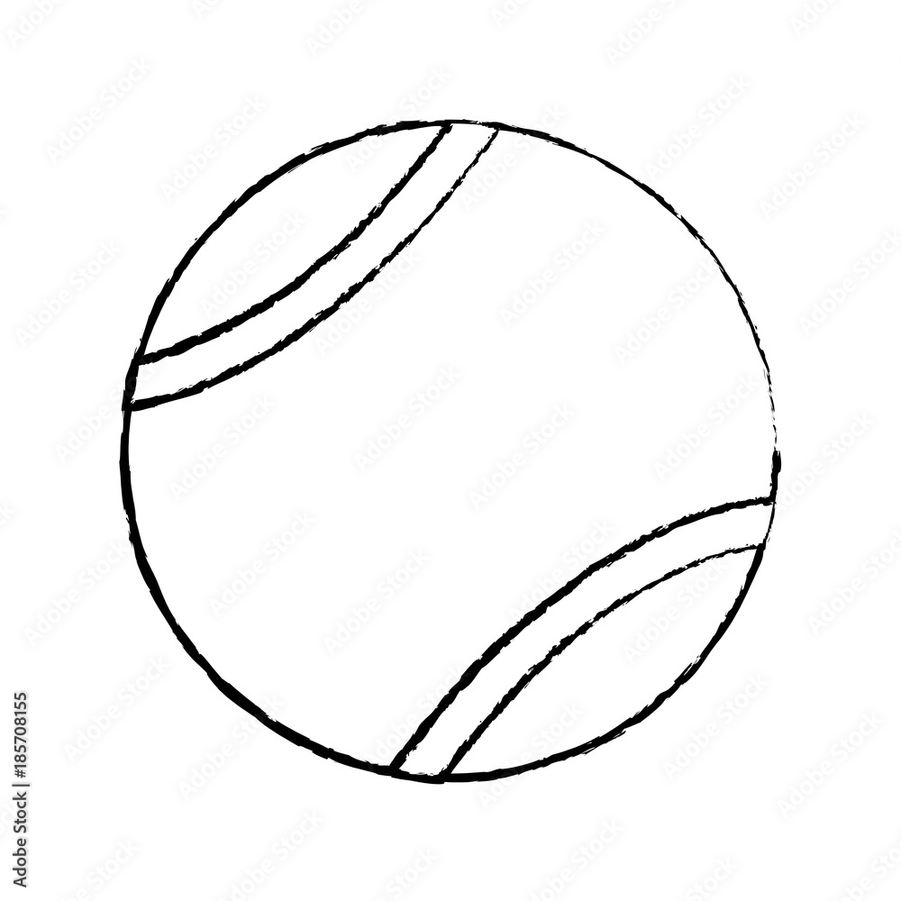 tennis ball icon image vector illustration design black sketch line Stock  Vector | Adobe Stock