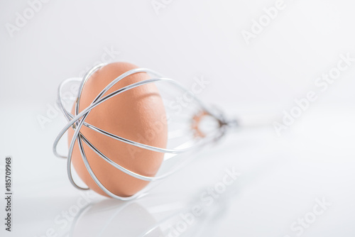 Egg trapped in whisk