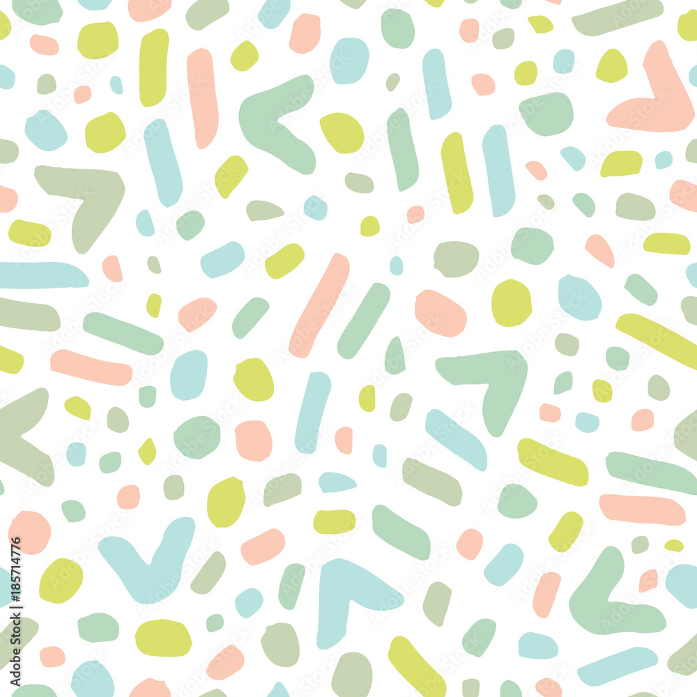 Cute geometric seamless pattern. Vector hand drawn background
