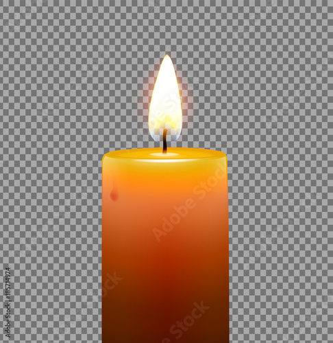 Golden yellow candle