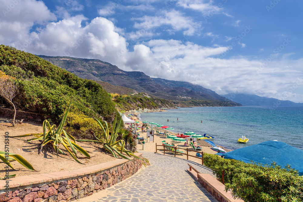 Naklejka premium Strand Sardinien Mittelmeer Küste
