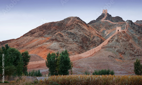 Scenery of Jiayuguan Pass in Gansu, China photo