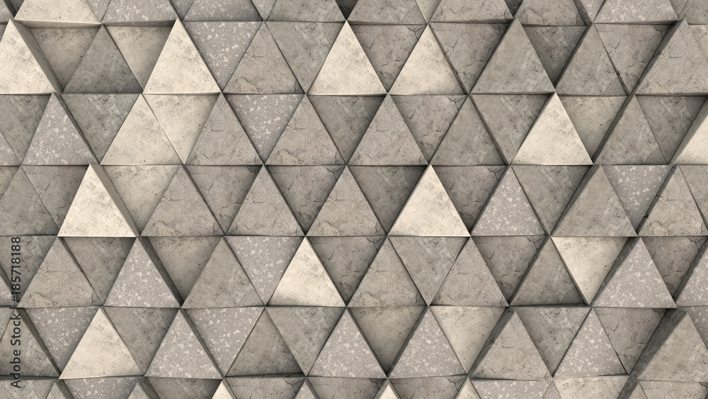 Fototapeta Betonowe Trójkąty z efektem 3D