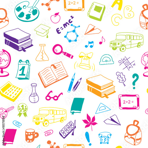 Back to School. Can be used for textile, website background, book cover, packaging.
