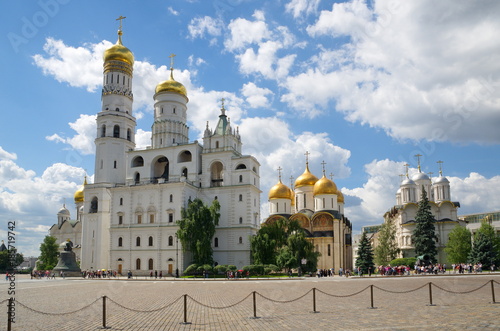 The architectural ensemble cathedrals of Moscow Kremlin, Russia