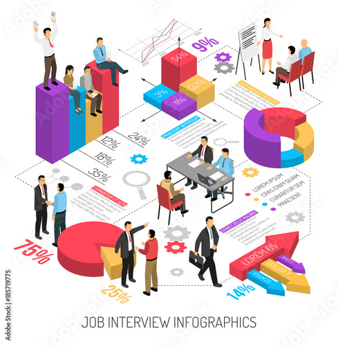 Job Interview Infographics Composition