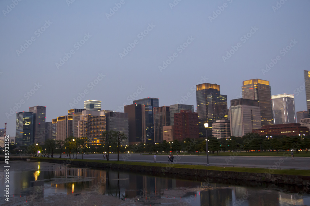 Fototapeta premium Dystrykt Ginza, Tokio, Japonia