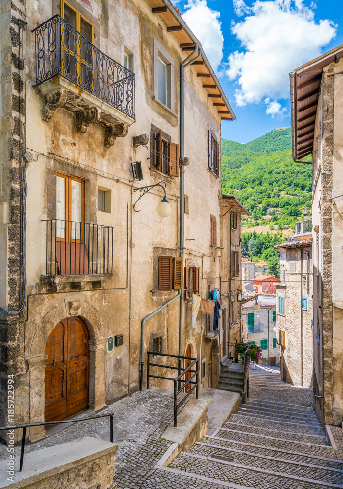 Scenic sight in Scanno, province of L'Aquila, Abruzzo, central Italy.