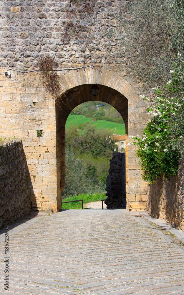 Obraz premium Gate to Tuscany on a sunny day in Italy