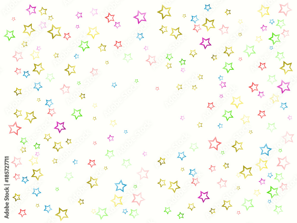 Stars color background on white. Vector abstract decoration.