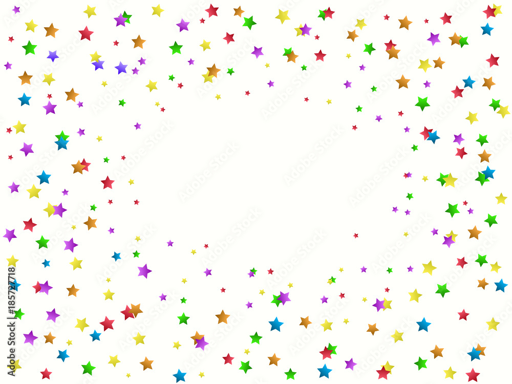 Abstract background from color stars isolated. Vector for your design.