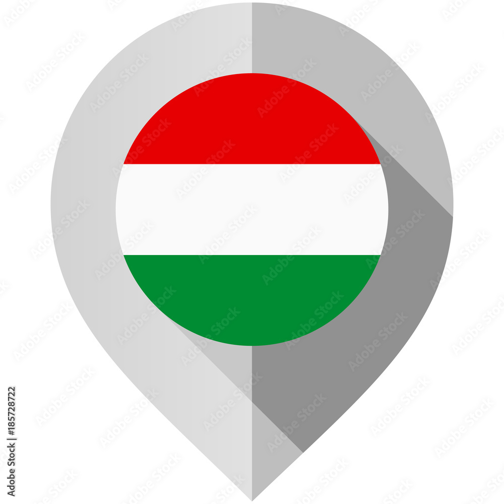 Marker with flag for map Marker with flag for map
