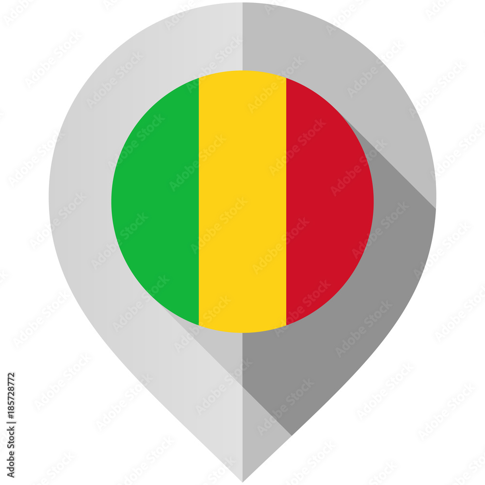 Fototapeta premium Marker with flag for map