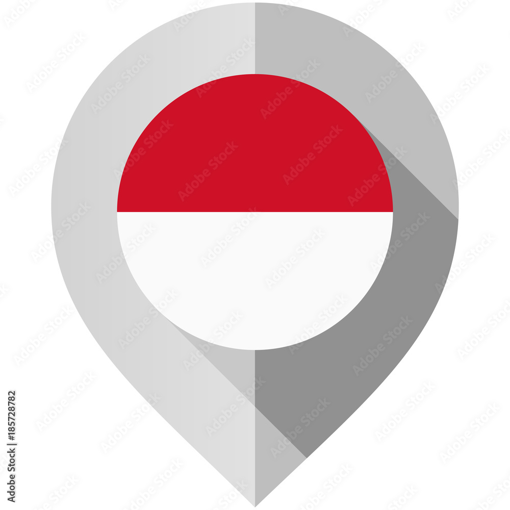 Naklejka premium Marker with flag for map