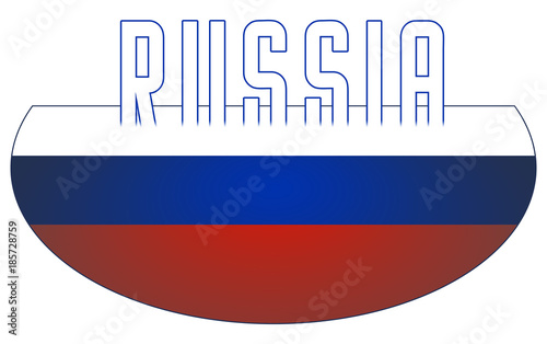 Illustration logo flag of Russia official symbols isolated photo