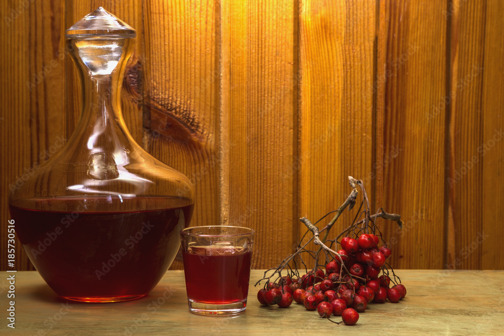 Fototapeta premium Rowan tincture of alcohol