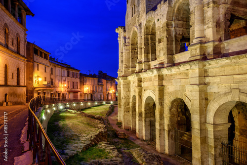 Fototapeta Naklejka Na Ścianę i Meble -  Arles Old Town and roman amphitheatre, Provence, France