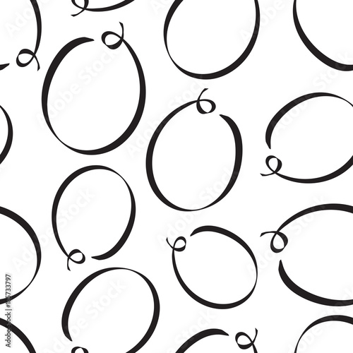 Hand drawn scribble circles seamless pattern background. Business flat vector illustration. Circles sign symbol pattern.