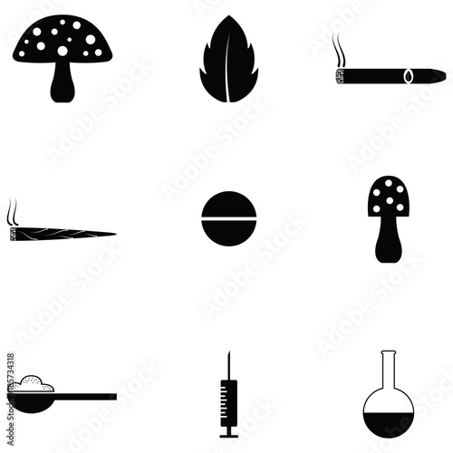 drug icon set