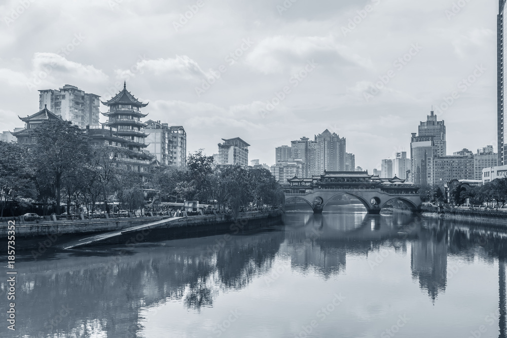 Obraz premium Chengdu Anshun Bridge